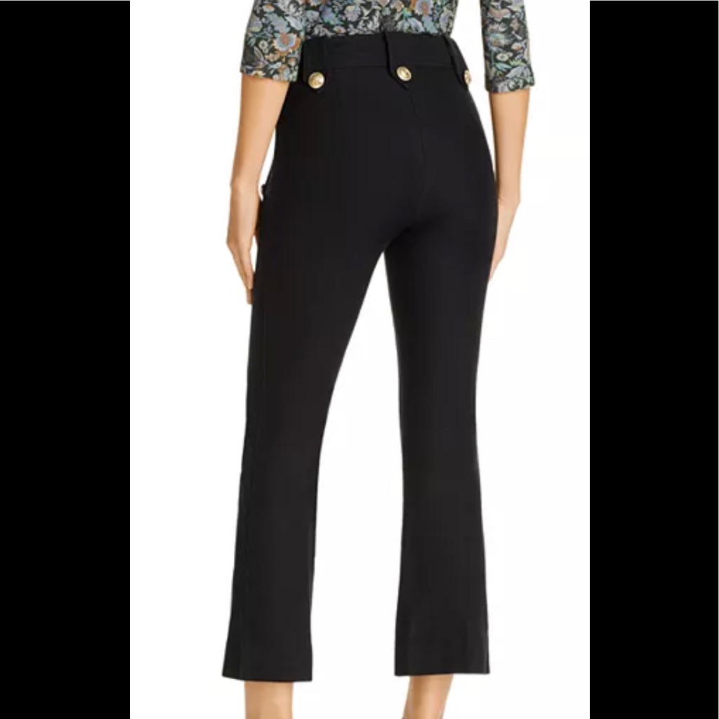 New Derek Lam 10 Crosby Robertson High Waisted Crop Flare Pants